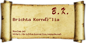 Brichta Kornélia névjegykártya